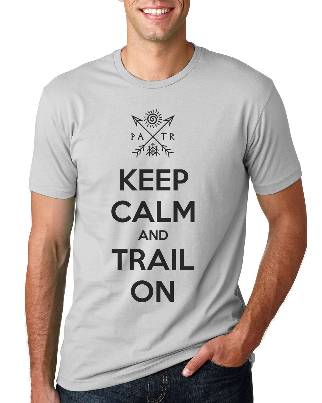 PATR - Keep Calm & Trail On w/ Petroglyph Design - Men's T-Shirt